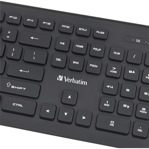 Verbatim Wireless Slim Keyboard - Wireless Connectivity - RF - USB Type ...