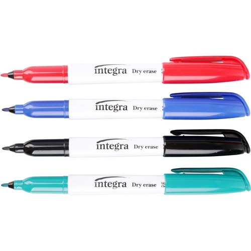 Integra Dry-Erase Markers - Fine Marker Point - Assorted Ink - Alcohol ...