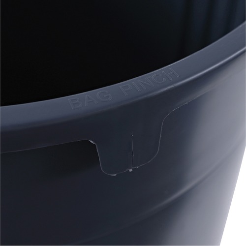 Genuine Joe Heavy-Duty Trash Container - 32 gal Capacity - Side Handle ...