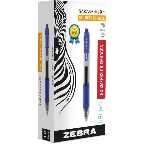  Zebra Pen LV-Refill for Gel Ink Pens, Medium Point, 0.7mm, Black  Ink, 2-Pack