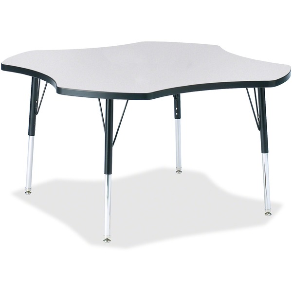 Jonti-Craft Berries Elementary Height Prism Four-Leaf Table - Black ...
