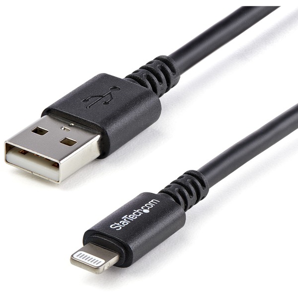 StarTech.com 3m (10ft) Long Black AppleÂ® 8-pin Lightning Connector to USB  Cable for iPhone / iPod / iPad - Charge and Sync your Apple®