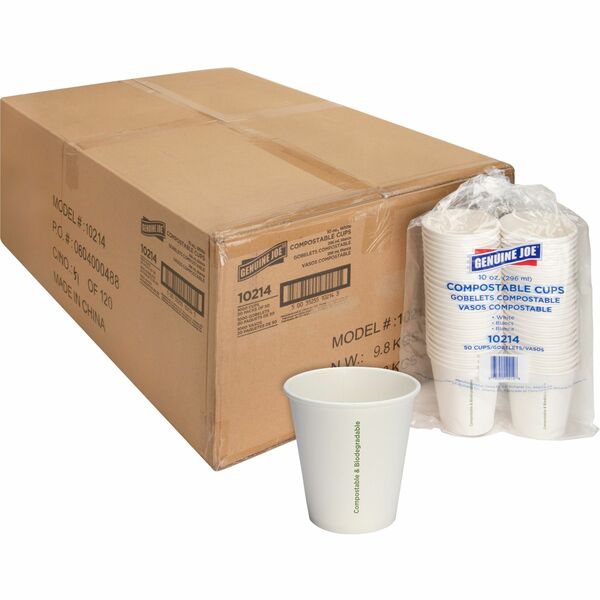 Genuine Joe 10 oz Eco friendly Paper Cups 10 fl GJO10214CT | Fast ...