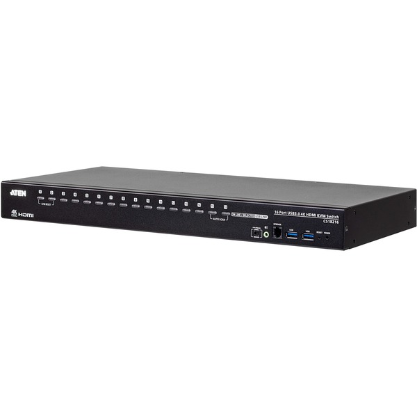 CS18216 16-Port USB 3.0 4K HDMI KVM Switch with Rack Mounting Kit