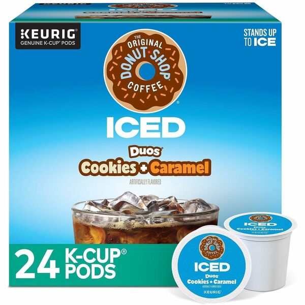The Original Donut Shop K-Cup Iced Duos Cookies and Caramel Coffee -  Compatible with Keurig Brewer - Ice Coffee - Medium - K-Cup - Cookies +  Caramel - 24 / Box - myEliteProducts