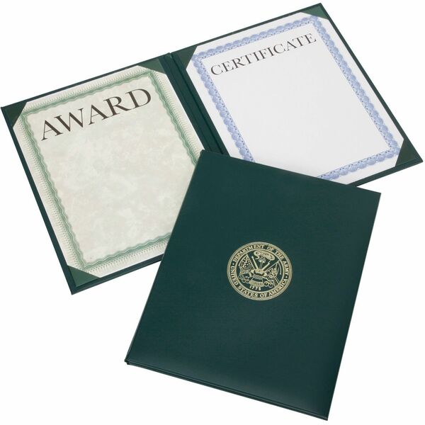 SKILCRAFT Padded Award Certificate Binder with Army Seal - Zerbee