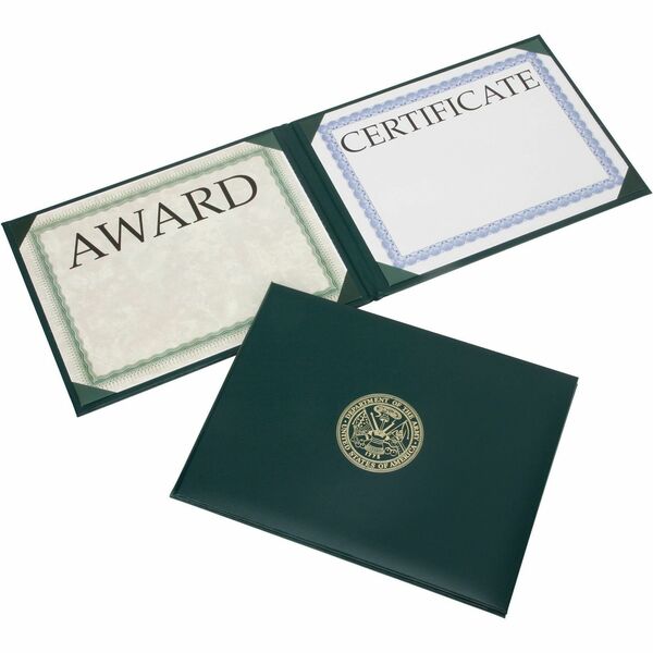 SKILCRAFT Padded Award Certificate Binder with Army Seal - Zerbee