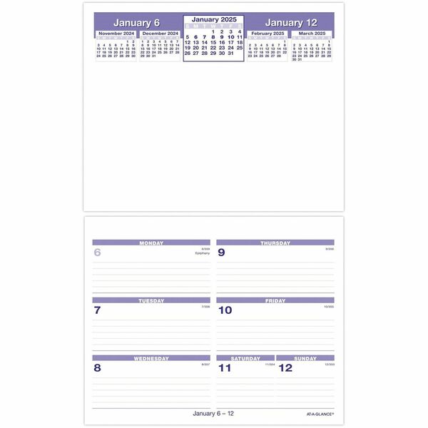 AT-A-GLANCE Financial Desk Calendar Refill, 3.5 X 6, White Sheets, 2023 - View #8