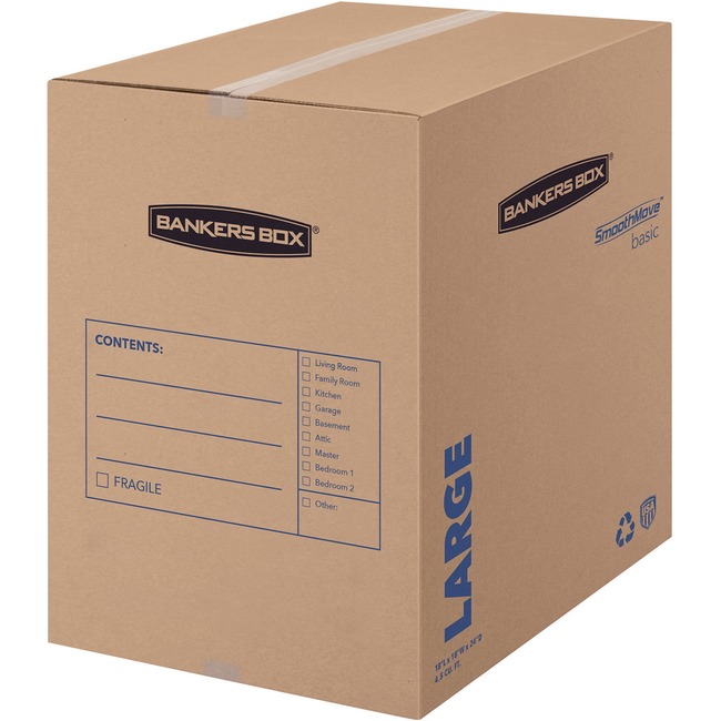 Bankers Box SmoothMove Basic Large Moving Boxes - Internal Dimensions ...