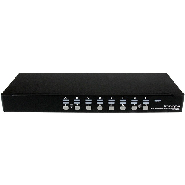 StarTech.com 16 Port 1U Rack Mount USB KVM Switch with OSD - 16 ...
