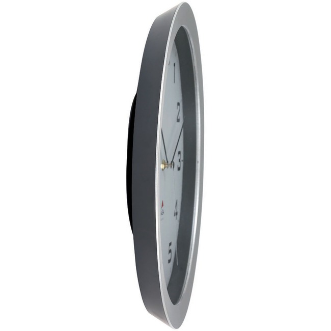 Alba Wall Clock - Analog - Quartz - Metallic Gray Case - Classic Style ...