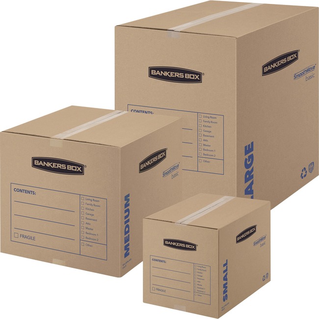 Bankers Box SmoothMove Basic Moving Boxes - Internal Dimensions: 12 ...