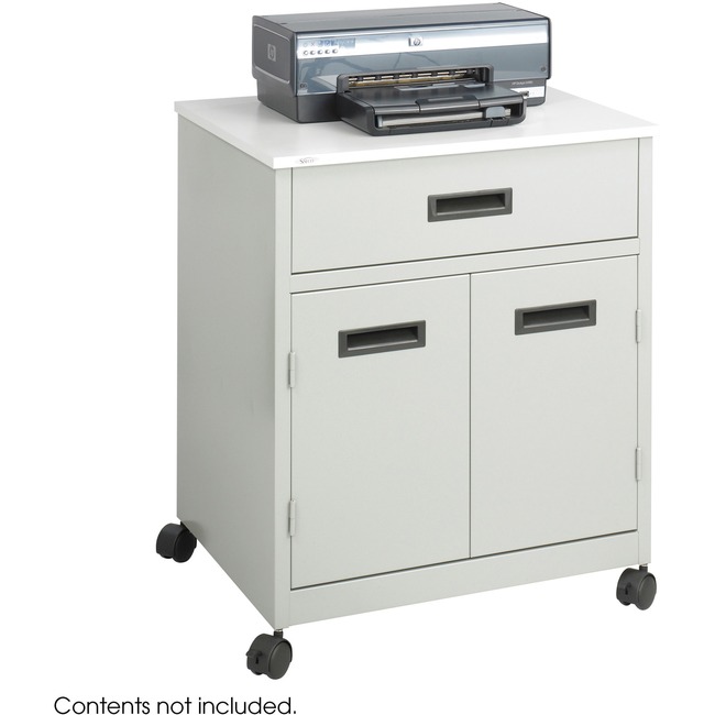 Mobile Machine Stand Safco Steel Mobile Machine Stand with Drawer - 200 lb Load Capacity - 2 ...