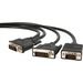 StarTech.com 6 ft DVI-I Male to DVI-D Male and HD15 VGA Male Video Splitter Cable - DVI splitter