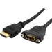 StarTech.com 3 ft Standard HDMI Cable for Panel Mount - F/M - 1 x HDMI Female - 1 x HDMI Male - Blac