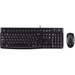 Logitech MK120 Desktop Keyboard and Mouse for Windows and Linux - QWERTY, UK Layout - Black & M185 Wireless Mouse USB for PC Windows, Mac and Linux, Grey with Ambidextrous Design