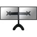 Newstar Tilt/Turn/Rotate Dual Desk Stand for two 19-30 Monitor Screens, Height Adjustable - Black