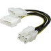Cables Direct Internal Power Cord - 20 cm Length - PCI-E - Molex - For Graphic Card - Yellow, Black