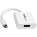 StarTech.com Mini DisplayPort to HDMI Video Adapter Converter, White - DisplayPort/HDMI for Audio/Vi