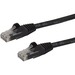 StarTech.com 0.5m Black Snagless Cat6 UTP Patch Cable - ETL Verified - 1 x RJ-45 Male Network - Blac
