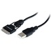 StarTech.com 0.65m (2 ft) Short Apple Dock Connector or Micro USB to USB Combo Cable for iPod / iPho