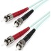 StarTech.com 10Gb Aqua Fiber Patch Cable-ST Multi-Mode (M)-ST Multi-Mode (M)-1 m-Fiber Optic - for N