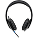 Logitech H540 Supraaural Headset, Black Retractable Silent PLUS Wireless Mouse, Black