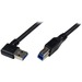 StarTech.com 1m Black SuperSpeed USB 3.0 Cable - Right Angle A to B - M/M - 1 x Type A Male USB - Bl