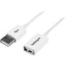 StarTech.com 2m White USB 2.0 Extension Cable A to A - M/F - 1 x Type A Male USB - 1 x Type A Female
