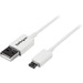StarTech.com 1m White Micro USB Cable - A to Micro B - 1 x Type A Male USB - 1 x Type B Male Micro U