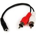 StarTech.com 6in Stereo Audio Cable - 3.5mm Female to 2x RCA Male - 1 x Mini-phone Female Stereo Aud