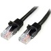 StarTech.com 1m Black Cat5e Snagless RJ45 UTP Patch Cable - 1m Patch Cord - 1 x RJ-45 Male Network