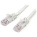 StarTech.com 3 m White Cat5e Snagless RJ45 UTP Patch Cable - 3m Patch Cord - 1 x RJ-45 Male Network