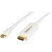 StarTech.com Mini DisplayPort to HDMI converter cable - 3 ft (1m) - 4K - White - Supports up to4096 