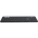 Logitech K780 Multi-Device Wireless USB, Bluetooth Keyboard, Wireless Keyboard for Windows, Mac, Chrome OS, iOS, Android, Switch Between Devices, Quiet Keyboard, QWERTY UK Layout, Dark Gray/White with Amazon Basics Batteries