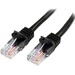 StarTech.com 0.5m Black Cat5e Patch Cable with Snagless RJ45 Connectors - Short Ethernet Cable - 0.5