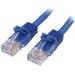 StarTech.com 0.5m Blue Cat5e Patch Cable with Snagless RJ45 Connectors - Short Ethernet Cable - 0.5 
