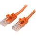 StarTech.com 0.5m Orange Cat5e Patch Cable with Snagless RJ45 Connectors - Short Ethernet Cable - 0.