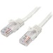 StarTech.com 0.5m White Cat5e Patch Cable with Snagless RJ45 Connectors - Short Ethernet Cable - 0.5