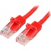 StarTech.com 5m Red Cat5e Patch Cable with Snagless RJ45 Connectors - Long Ethernet Cable - 5 m Cat 