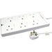 NEWlink Power Strip - 6 x AC Power - 2 m Cord - 13 A Current - White