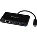 StarTech.com 3 Port USB C Hub with Gigabit Ethernet and Power Delivery - USB-C to 3x USB-A - USB 3.0