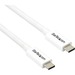 StarTech.com 20Gbps Thunderbolt 3 Cable - 6.6ft/2m - White - 4k 60Hz - Certified TB3 USB-C to USB-C 