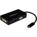 StarTech.com USB-C Multiport Adapter - 4K 30 Hz - USB C to HDMI / DVI / HDMI - USB C Adapter - USB C