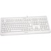 CHERRY KC 1068, UK Layout, QWERTY Keyboard, Easily Disinfectable, Waterproof Wired Keyboard, Whisper-Quiet Keystrokes, Grey/White
