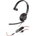 Plantronics Blackwire 5210 USB A Wired Over-the-head Mono Headset - Supra-aural - USB Type A, Mini-p