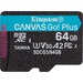 Kingston Canvas Go! Plus microSD memory card Class 10, UHS-I 64GB microSDXC 170R A2 U3 V30 Single Pack w/o ADP
