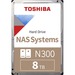 Toshiba N300 8 TB Hard Drive - 3.5 Internal - SATA (SATA/600) - Server, Storage System Device Suppo