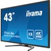 iiyama ProLite X4373UHSU-B1 42.5 4K LED LCD Monitor - 16:9 - Matte Black
