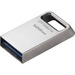 Kingston DataTraveler Micro 128 GB USB 3.2 (Gen 1) Type A Flash Drive - Silver - 200 MB/s Read Speed